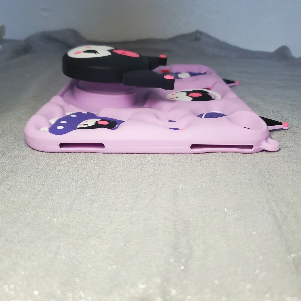 Sanrio Kuromi Purple Silicone Tablet Case 3D Space‎ Theme Pop Out Stand Kawaii